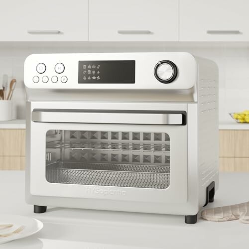 Compact air fryer oven on kitchen counter