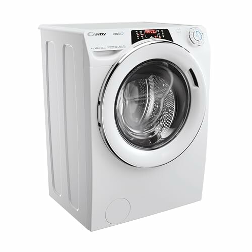 Front load washing machine with digital display