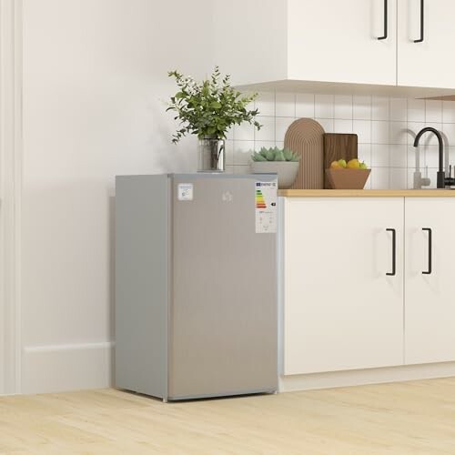 HOMCOM 91 Litre Freestanding Under Counter Fridge Freezer