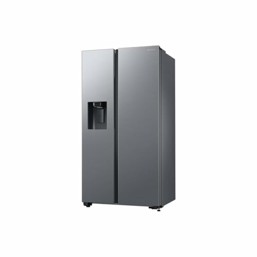 Modern stainless steel refrigerator with water dispenser