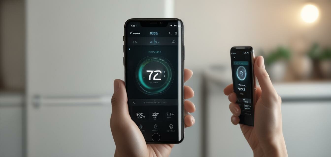 Smart thermostat app interface