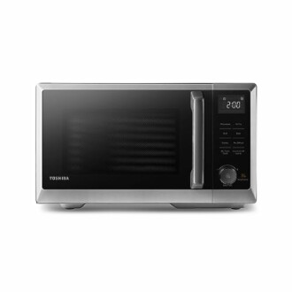 Toshiba microwave oven with digital display and control panel