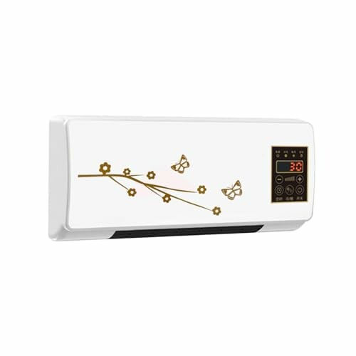 Wall-mounted heater with floral and butterfly design