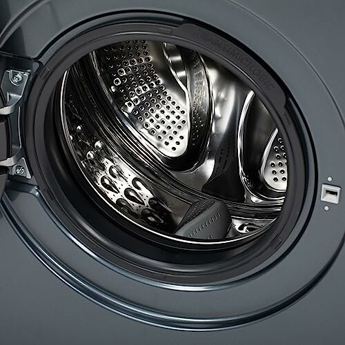 Open washing machine drum interior